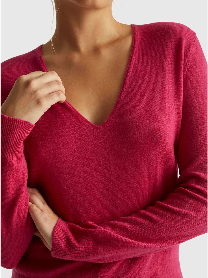 V NECK SWEATER L/S Women image number 4